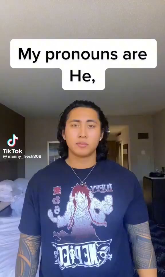 My pronouns are He. TikTok - iFunny