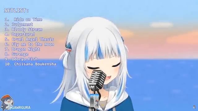 Gawr Gura sings Chiisana Boukensha - Konosuba ED - Gawr Gura sings ...