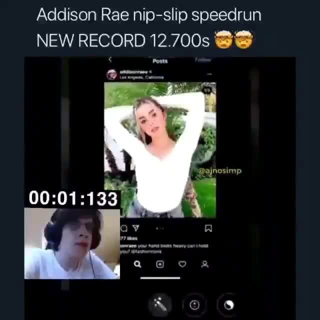 Addison Rae nip-slip speedrun NEW RECORD 12.700s Los Angeins, Cattorra - )