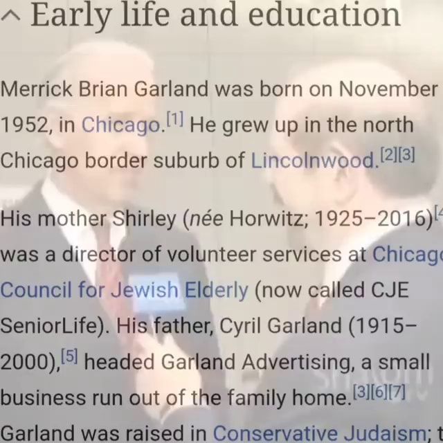 Early Life And Education Merrick Brian Garland Was Born On November 