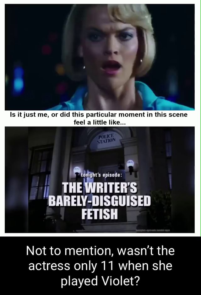 Is it just me, or did this particular moment in this scene feel little