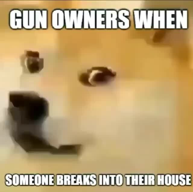 GUN OWNERS WHEN SOMEONE BREAKS INTO THEIR HOUSE iFunny