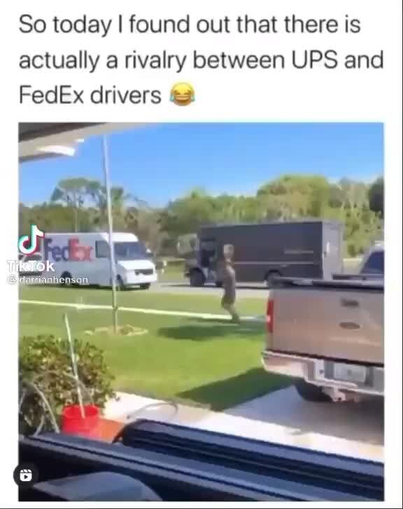 So today I found out that there is actually a rivalry between UPS and ...