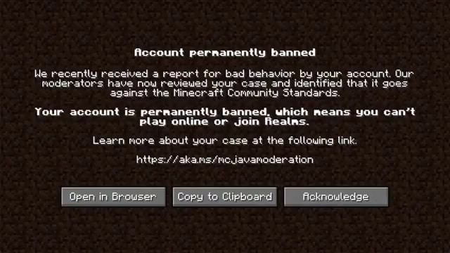 Account permanently banned He recently received a report for bad ...