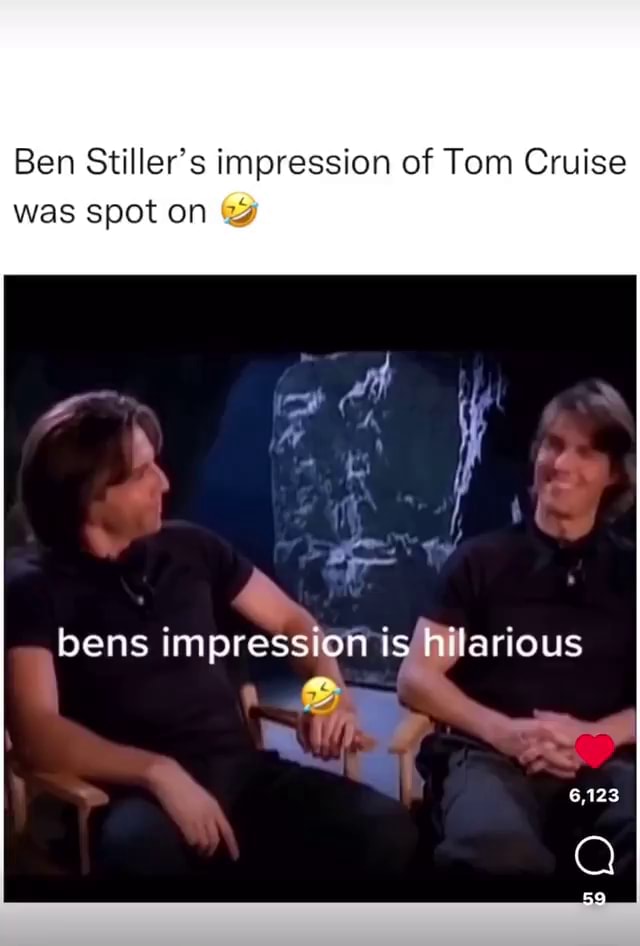 ben stiller impression of tom cruise