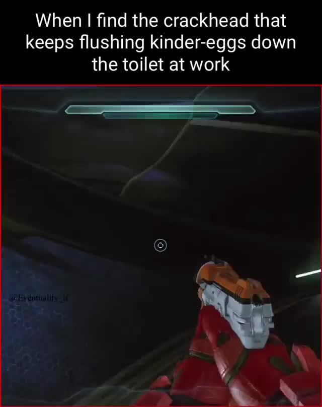 When I find the crackhead that keeps flushing kindereggs down the