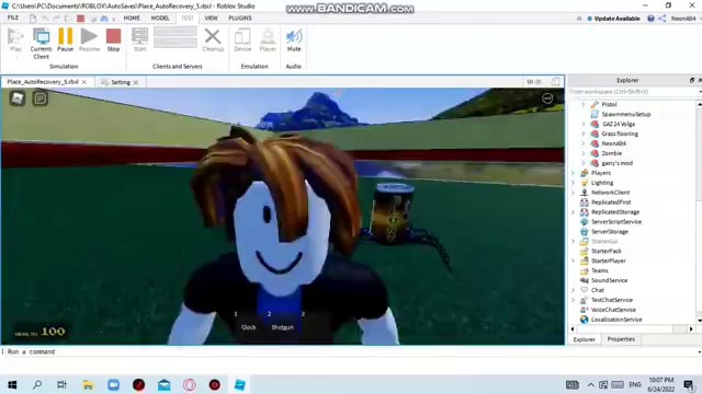 - Roblox Studio FILe HOME MODEL View PLUGINS Ploy Current: Pause Re ...