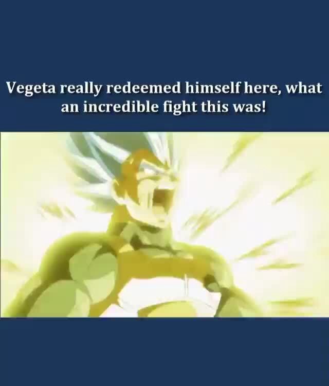 Vegeta really redeemed himself here, what an incredible fight this was ...