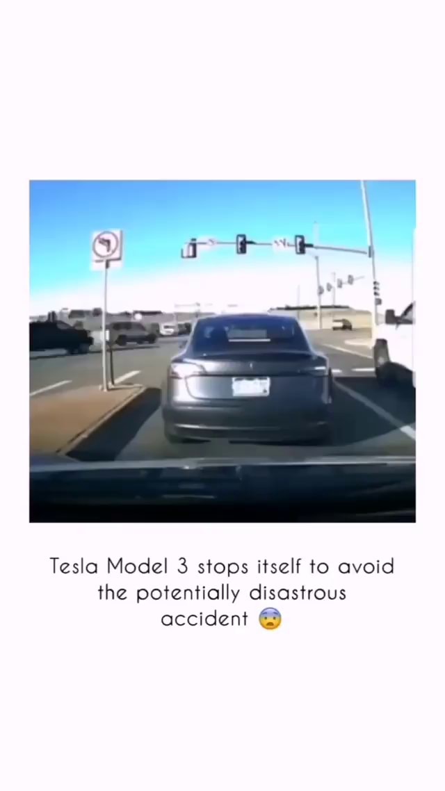 Tesla Model 3 Stops Itself To Avoid The Potentially Disastrous Accident