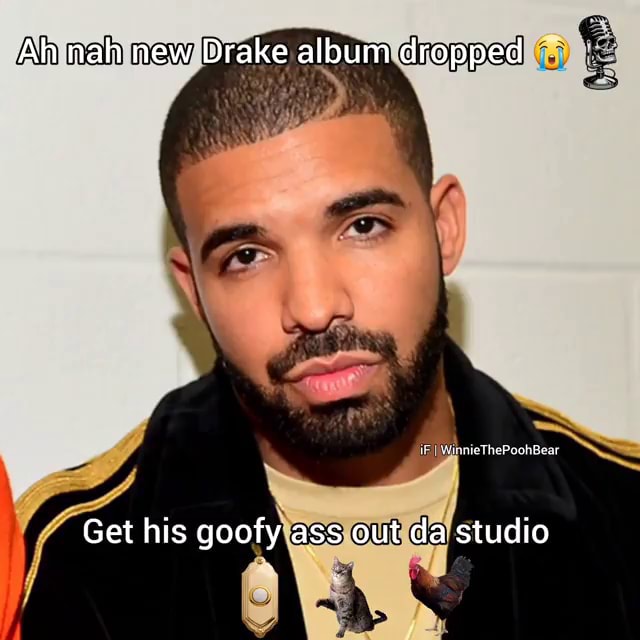 Ah nah new Drake album dropped Get his goofy ass out da studio - iFunny