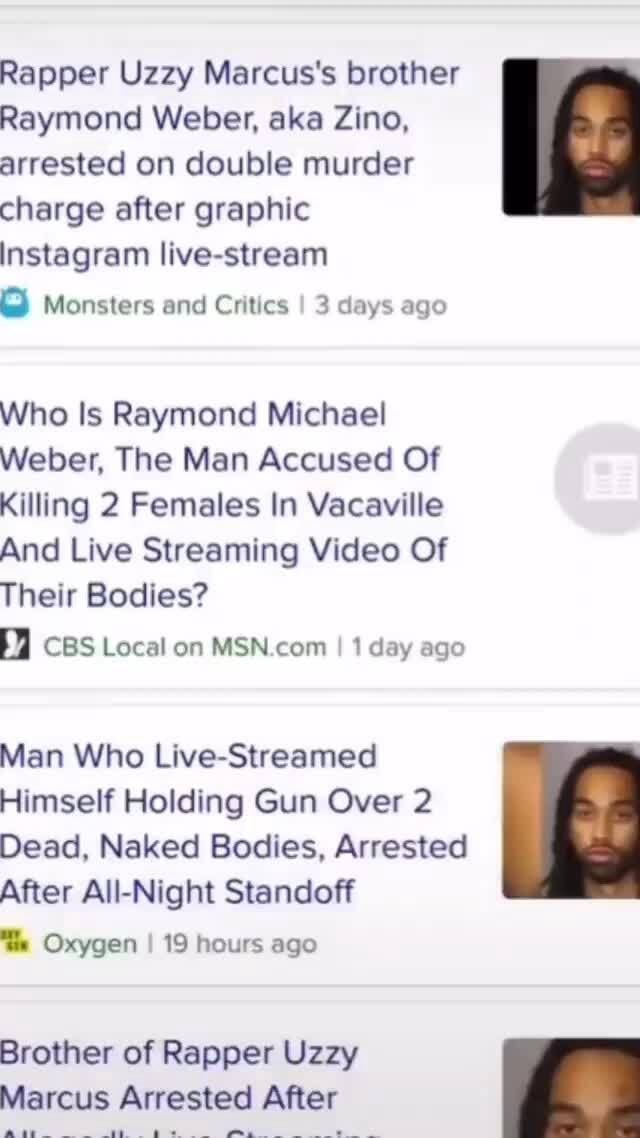 Rapper Uzzy Marcus's brother Raymond Weber, aka Zino, arrested on