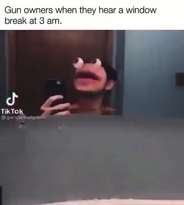 Gun owners when they hear a window break at 3 am. Tk TOR iFunny