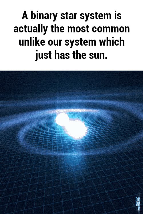 A binary star system is actually the most common unlike our system ...