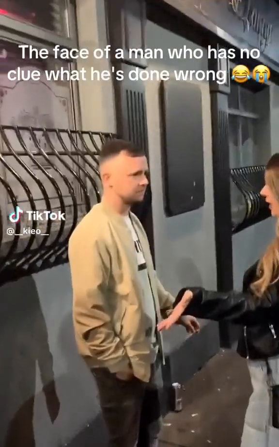 The face of man who has no clue what he's done wrong ch TikTok & kieo ...