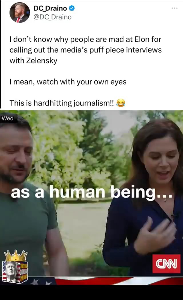 Raino Draino I don't know why people are mad at Elon for calling out the media's puff piece