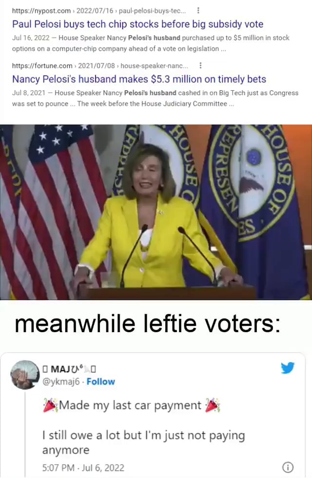 " 2 Paul Pelosi buys tech chip stocks before big subsidy vote " paul