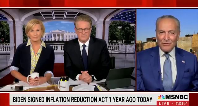 BIDEN SIGNED INFLATION REDUCTION ACT 1 YEAR AGO TODAY MSNBC LIVE > - iFunny