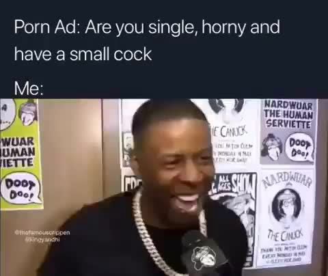 You Are Horny For Cock - Porn Ad: Are you single, horny and have small cock - iFunny Brazil