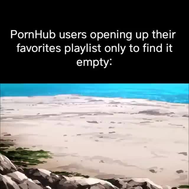 PornHub users opening up their favorites playlist only to find it empty: - iFunny