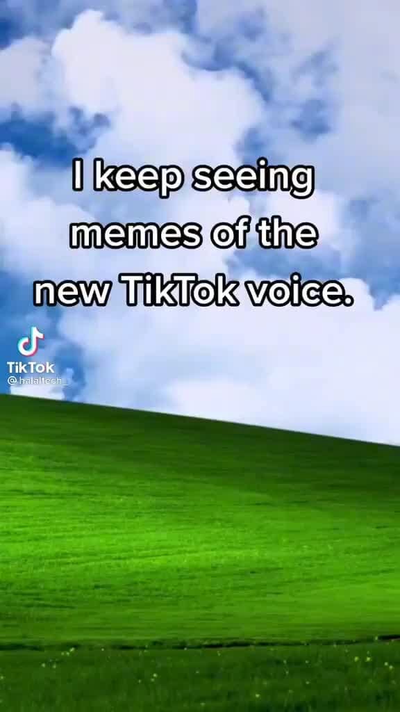 I Keep Seeing Memes Of The New TikTok Voice Tik TOK IFunny