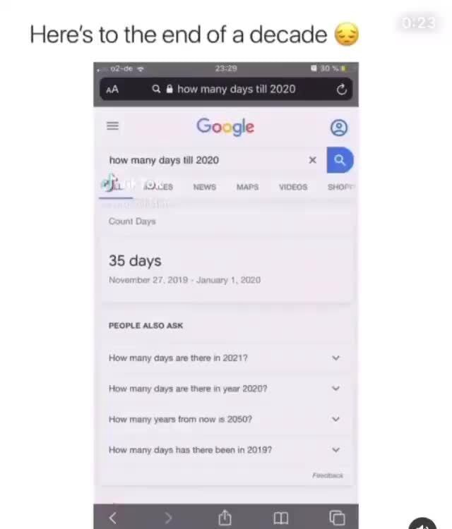 Here's to the end of a decade How many days are there in year 20207 How