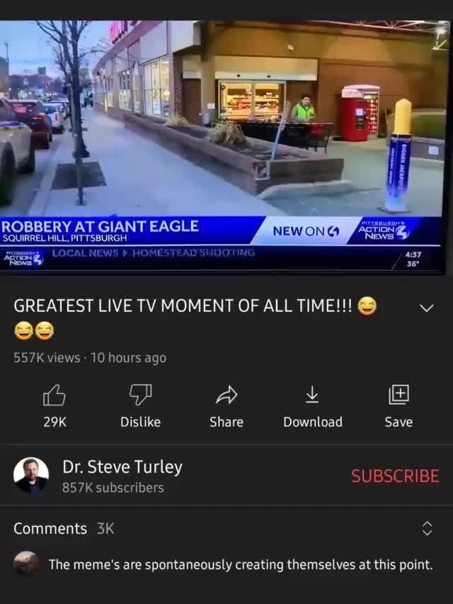 ROBBERY AT GIANT EAGLE HOW SQUIRREL HILL, PITTSBURGH GREATEST LIVE TV