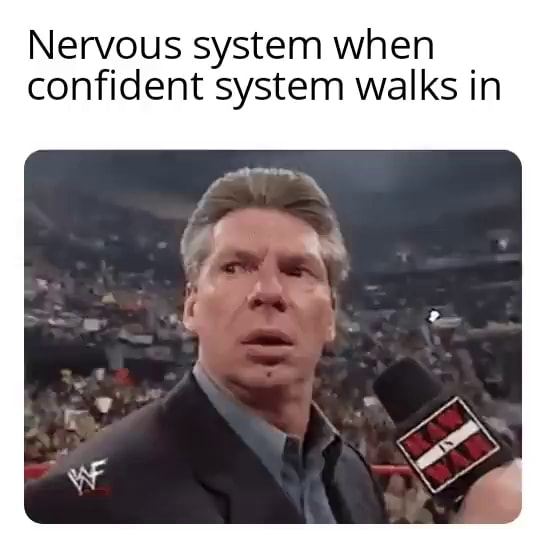 Nervous system when confident system walks in iF BR - iFunny