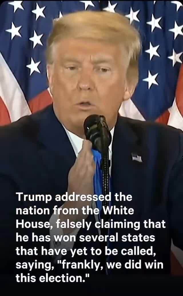 False Accusations From President Trump. - Trump Addressed The Nation ...