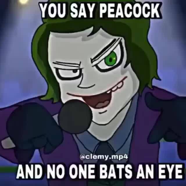 YOU SAY PEACOCK AND NO ONE BATS AN EYE iFunny