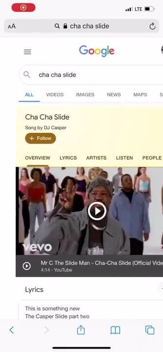 7 Te AA Q chacha slide Google cha cha slide x ALL VIDEOS