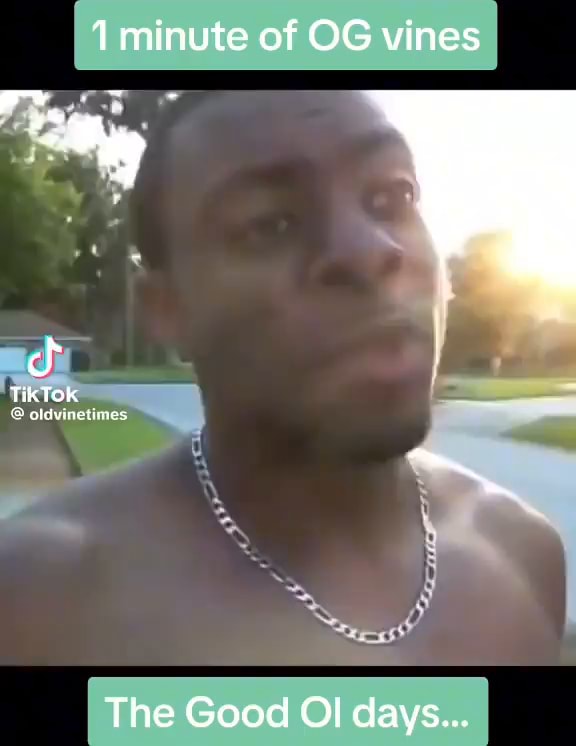 1 minute of OG vines Tik Tok I The Good days... iFunny