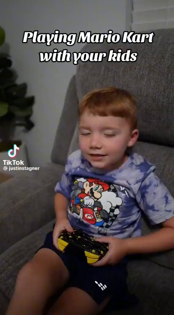 Playing Mario Kart with your kids TikTok justinstagnes - iFunny