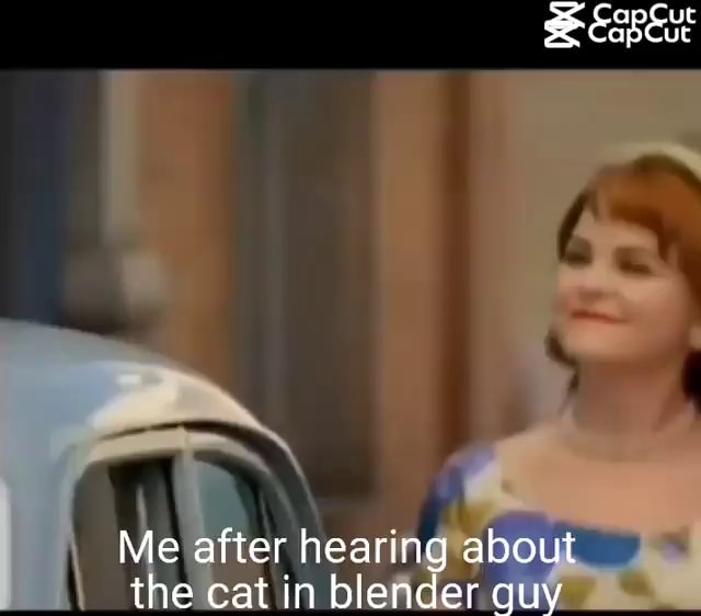 Me after hearing about the cat in blender guy - iFunny