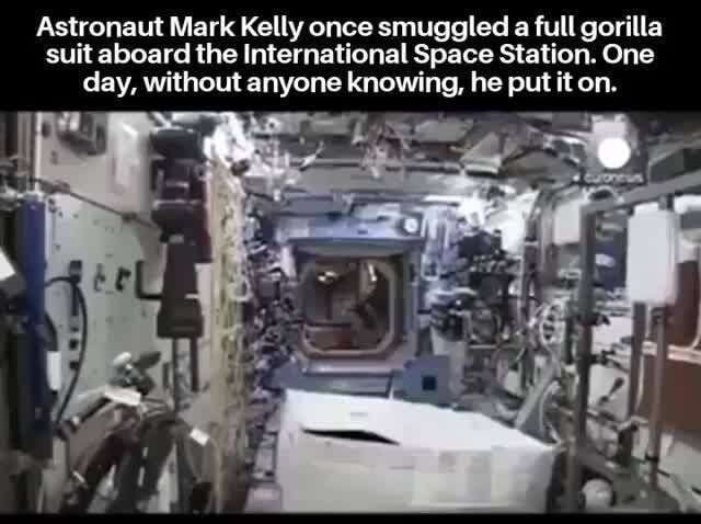 Astronaut Mark Kelly once smuggled a full gorilla suit aboard the