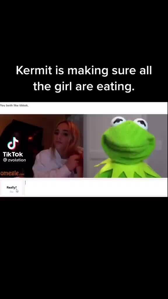 Kermit is making sure all the girl are eating. cf TikTok iFunny