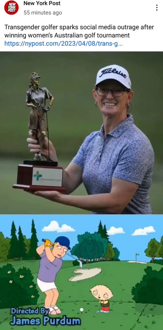 New York Post 55 minutes ago Transgender golfer sparks social