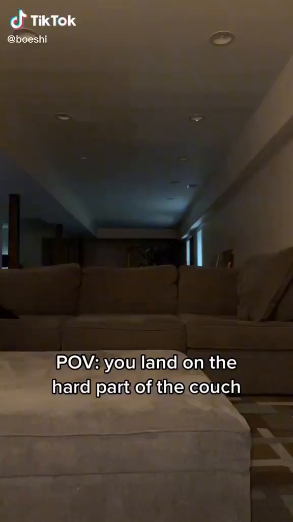 TikTok @boeshi POV: you land on the hard part of the couch - iFunny