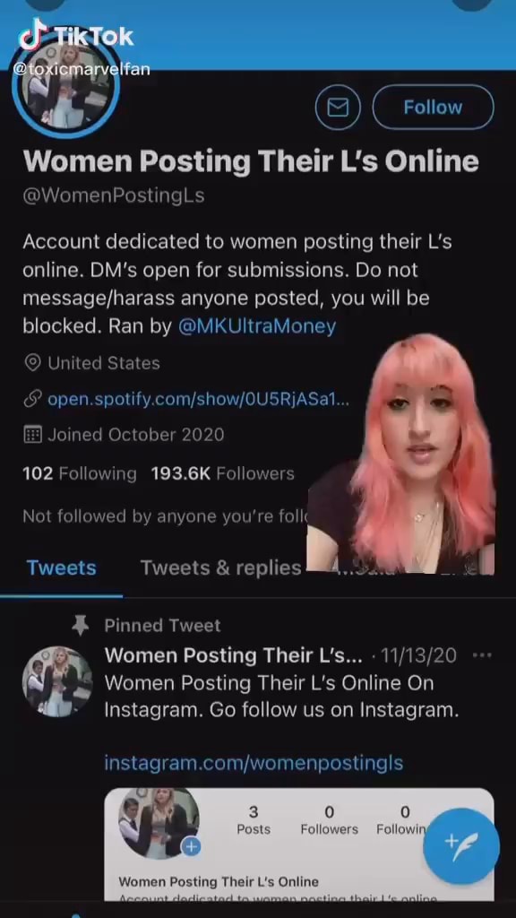 what is an ls at pamela walsh blog Images High Quality... Tok On Follow Women Posting Their L's Online @WomenPostingLs Account ...