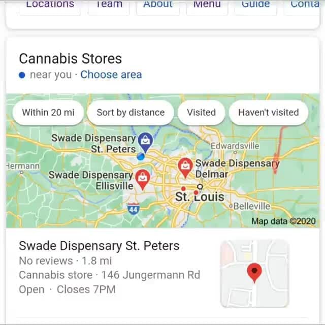 Dispensary not open yet 😭 Within 20 mi Sort by distance Visited Swade
