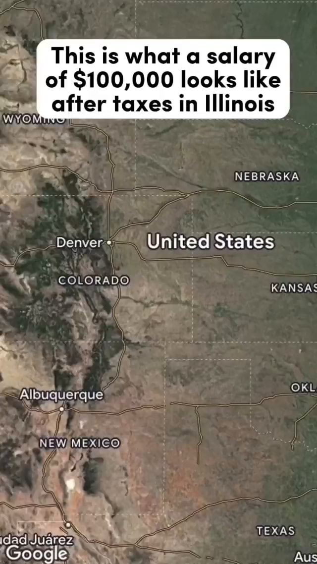 This is what a salary of 100,000 looks like after taxes in Illinois