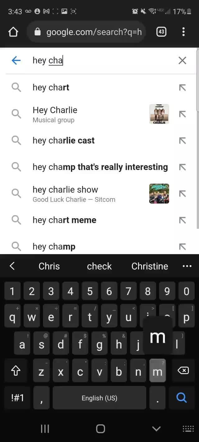 1 hey cha hey chart Hey Charlie Mu up hey charlie cast hey champ that's