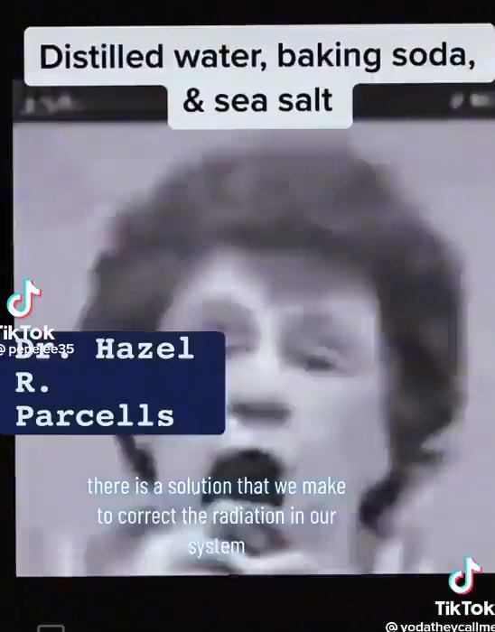 Distilled water, baking soda, sea salt Hazel Parcells there is solufion