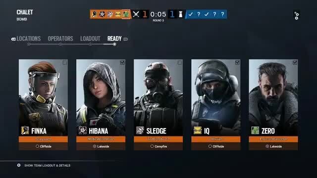 BOMB ROUND CHALET e@ LOCATIONS OPERATORS LOADOUT READY > FINKA HIBANA ...