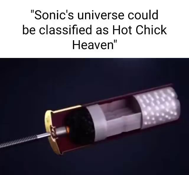 "Sonic's universe could be classified as Hot Chick Heaven" iFunny