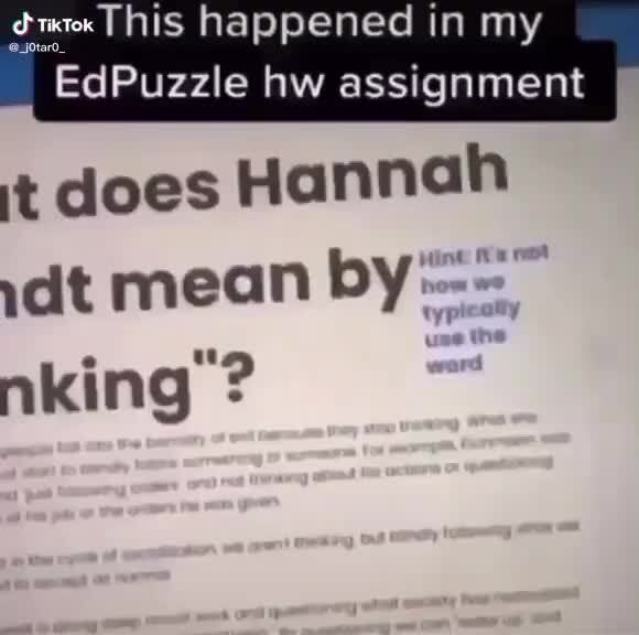Gum This happened in my EdPuzzle hw assignment it does Hannah mean by