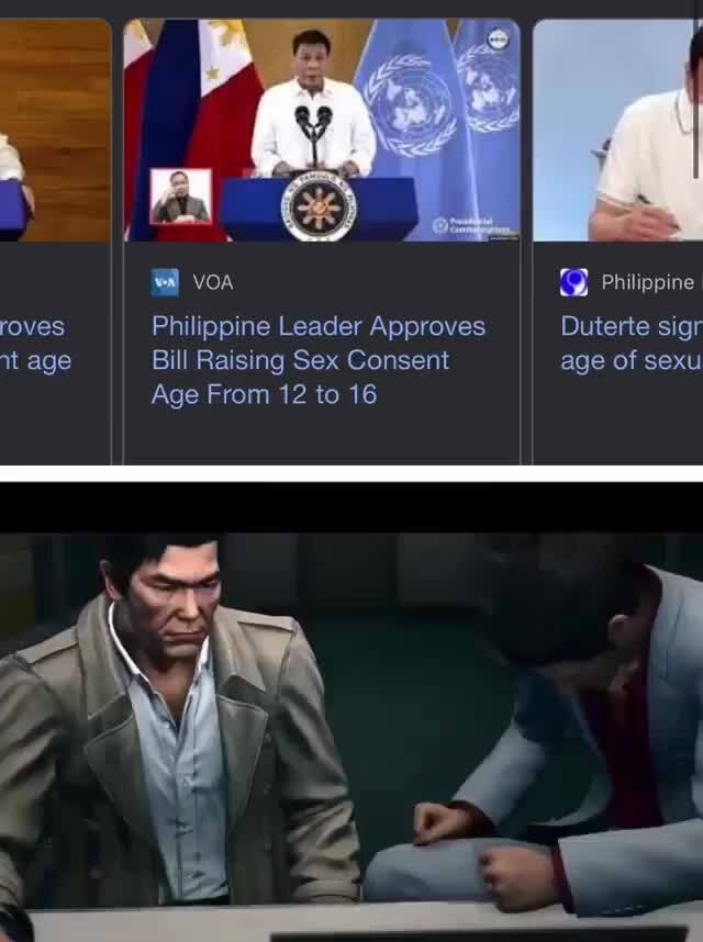 Voa Philippine Roves Philippine Leader Approves Duterte Sigr It Age Bill Raising Sex Consent Age