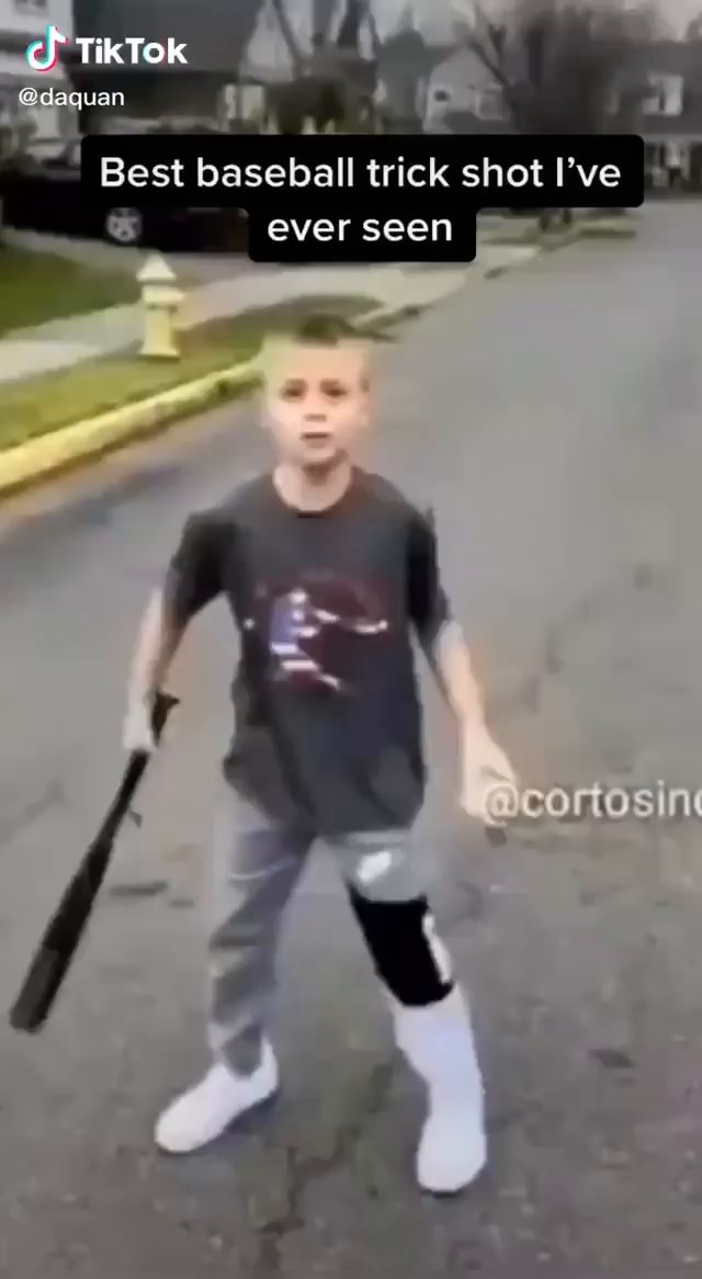 Cf TikTok daquan Best baseball trick shot I've ever seen if cortos