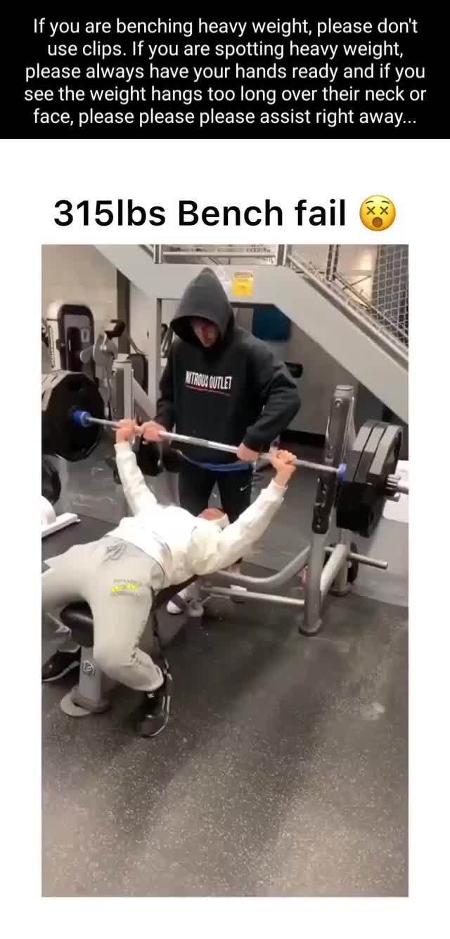 If you are benching heavy weight, please don't use clips. If you are