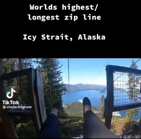 Worlds highest/ longest zip line Icy Strait, Alaska TikTok chelle
