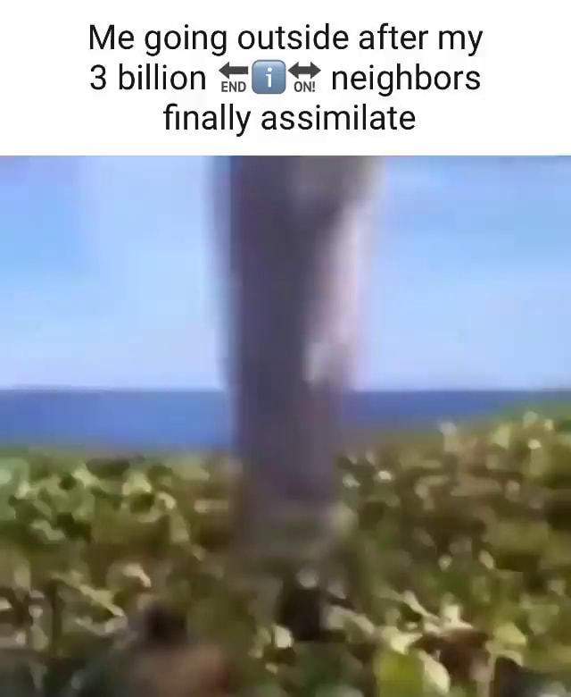 Me Going Outside After My 3 Billion Neighbors Finally Assimilate Ifunny